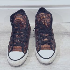 Converse All Star Sequined Tiger High Top Shoes